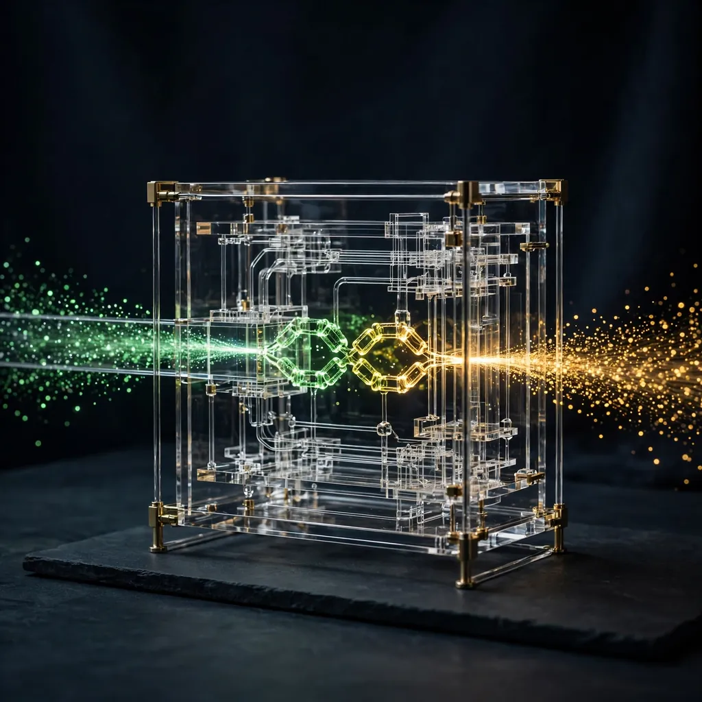 The matching engine, in glass.
